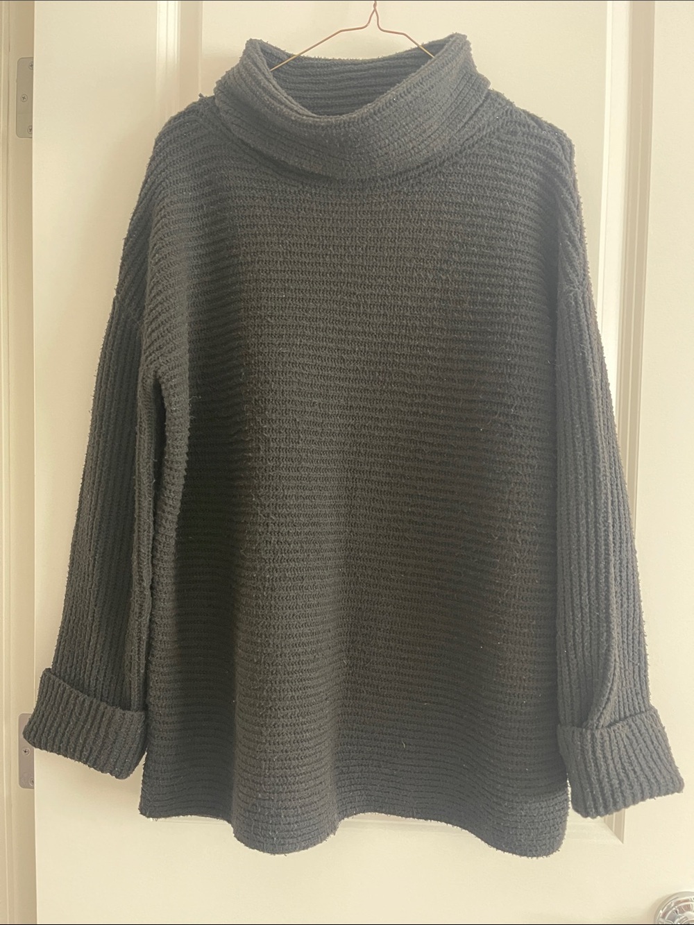 Pilcro by Anthropologie Cozy Knit Turtleneck Sweater - Black